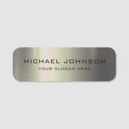 Green Shiny Stainless Steel Metal Namensschild