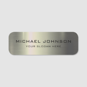 Green Shiny Stainless Steel Metal Namensschild