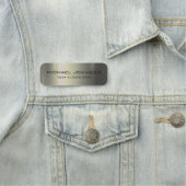 Green Shiny Stainless Steel Metal Namensschild (Beispiel)