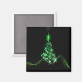 Green Shiny Weihnachtsbaum Magnet (Vorderseite/Rückseite)