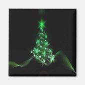 Green Shiny Weihnachtsbaum Magnet (Vorne)