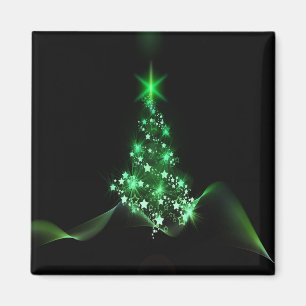Green Shiny Weihnachtsbaum Magnet