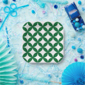 Green Shippo 7" Square Teller (Party)