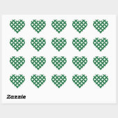 Green Shippo Heart Stickers (Blatt)