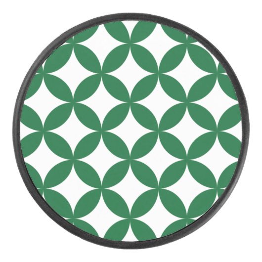 Green Shippo Pattern Hockey Puck (Vorderseite)