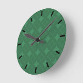 Green Shippo pattern Runde Wanduhr (Winkel)