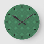 Green Shippo pattern Runde Wanduhr (Vorderseite)