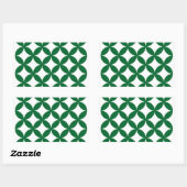 Green Shippo Rectangle Stickers (Blatt)