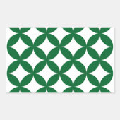 Green Shippo Rectangle Stickers (Vorderseite)