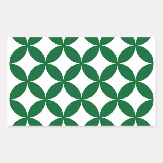 Green Shippo Rectangle Stickers (Vorderseite)