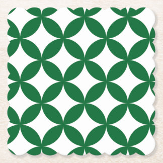 Green Shippo Scalloped Square Untersetzer