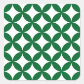 Green Shippo Square Stickers (Vorderseite)