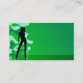 Green Silhouette Business Card Visitenkarte (Rückseite)