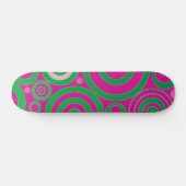 Green Silhouette Circles Skateboard (Horizontal)