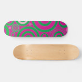 Green Silhouette Circles Skateboard (Horizontal)