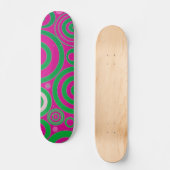 Green Silhouette Circles Skateboard (Vorderseite)
