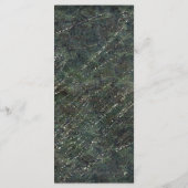 Green & Silver Army Camouflage Sparkle Glam Party  Menükarte (Rückseite)