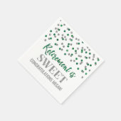 Green Silver Confetti Retirement ist süß Serviette (Ecke)