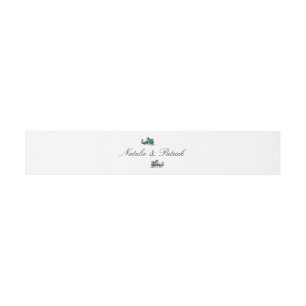 Green Silver Dragon Wedly Bands Einladungsbanderole