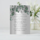 Green Silver First Heilige Kommune Christliches Kr Einladung (Stehend Vorderseite)