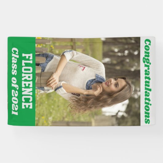 Green Silver Gratulation Abschluss Banner (Horizontal)