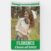 Green Silver Gratulation Abschluss Banner (Vertikal)