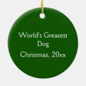 Green Silver Pet Foto Weihnachtsschmuck (Hinten)