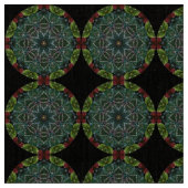 Green Silver Red Christmas Fabric Stoff (Nahaufnahme)