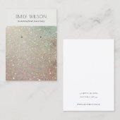 Green Silver Sparkle Glitzer Shiny Earring Display Visitenkarte (Vorne/Hinten)