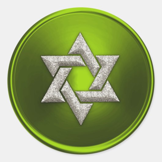 Green Silver Star von David Umschlag Aufkleber (Vorderseite)