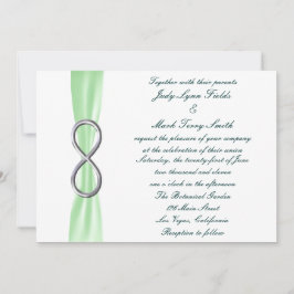 Green Silver Unfinity Wedding Einladung