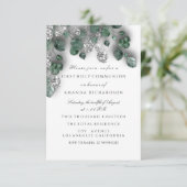 Green Silver White First Heilige Kommune Cross Einladung (Stehend Vorderseite)