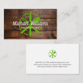 Green Silverware Logo | Holzrahmen Visitenkarte (Vorne/Hinten)