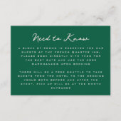 Green Simple and Chic Additional Information Begleitkarte (Vorderseite)