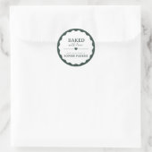 Green Simple Baked With Love Scallop Sticker (Tasche)
