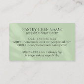 Green Simple Bakery Eleganine Feminine Logo Koch Visitenkarte (Rückseite)