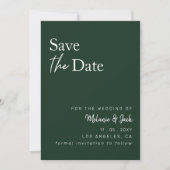 Green Simple Calligraphy Foto Save the Date (Vorderseite)