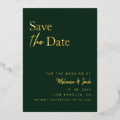 Green Simple Calligraphy Foto Save the Date Folieneinladung (Vorderseite)