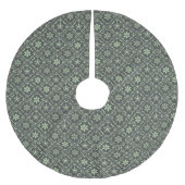 Green Simple Christmas Snowflake Pattern Polyester Weihnachtsbaumdecke (Vorderseite)