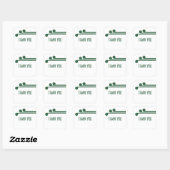 Green Simple Deko Chic Danke an Stickers (Blatt)