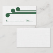 Green Simple Deko Chic Platzkarte (Vorne/Hinten)
