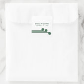 Green Simple Deko Chic Wedding Stickers (Tasche)