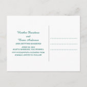 Green Simple Foliage Save the Date Ankündigungspostkarte (Rückseite)