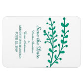 Green Simple Foliage Save the Date Magnet (Horizontal)