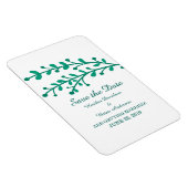Green Simple Foliage Save the Date Magnet (Rechte Seite)