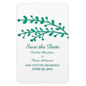 Green Simple Foliage Save the Date Magnet (Vertikal)