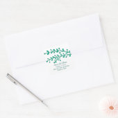 Green Simple Foliage Save the Date Quadratischer Aufkleber (Umschlag)