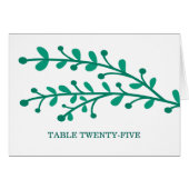 Green Simple Foliage Tischnummer (Vorderseite (Horizontal))