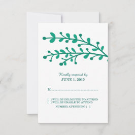 Green Simple Foliage UAWG RSVP Karte
