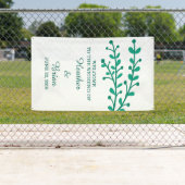 Green Simple Foliage Wedding Banner (Insitu)